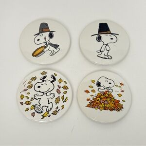 Snoopy Thanksgiving Coasters Set of 4